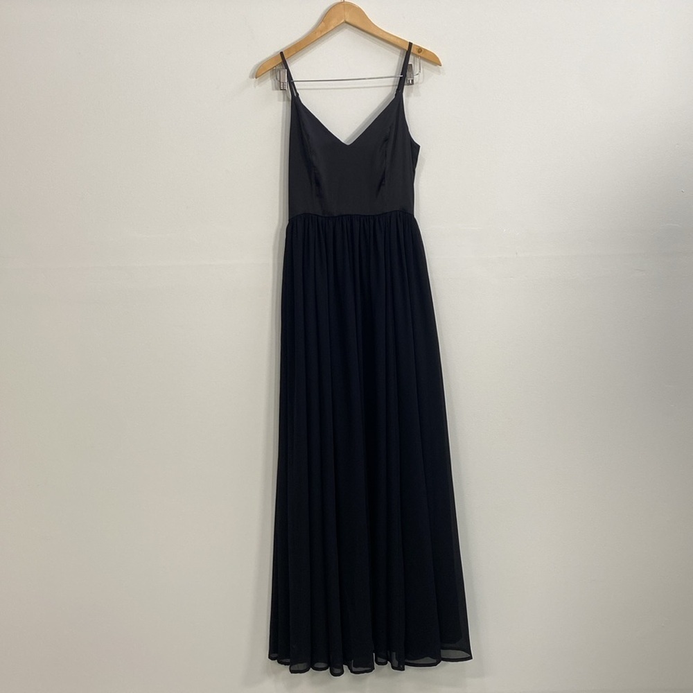 Modcloth Evening Gown Maxi Spaghetti Strap  Bridesmaids Black Tie Women's - Picture 4 of 14